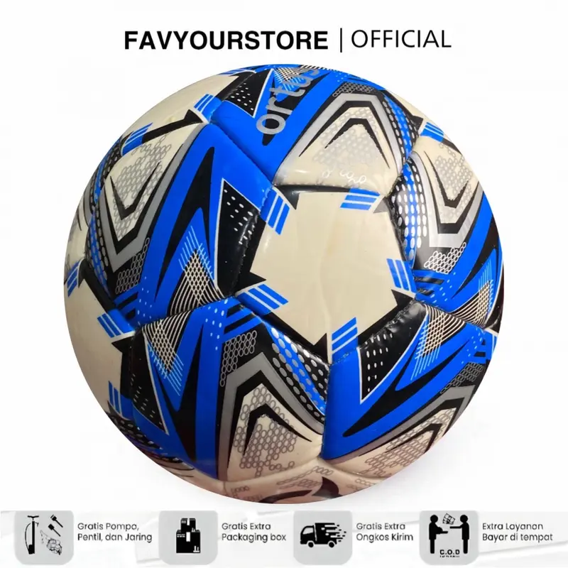 Bola Sepak Ortuseight Size 4 dengan Gratis Pompa Mini Jaring Dop Pentil Ball Outdoor bola mini soccer 8