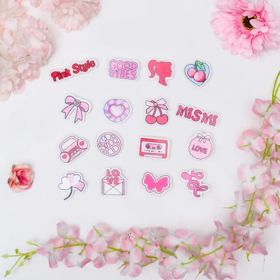 Mismi Cute Badge Pin Aksesoris Tas Hiasan Akrilik Bros Korean Style Pink Series - BP2