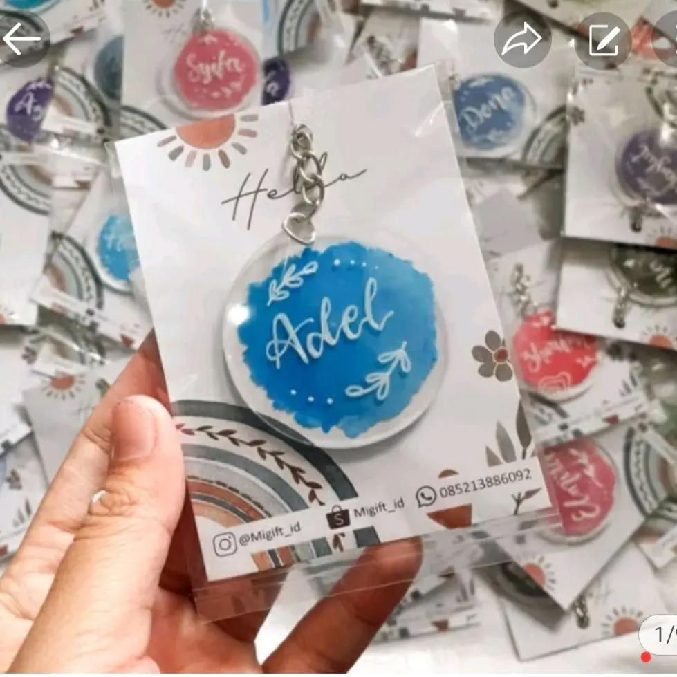 PAKET 10 Gantungan kunci akrilik terlaris, custom ganci