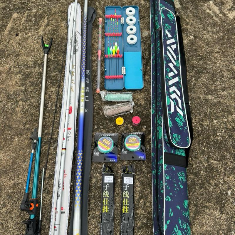 Bộ 2 Cần 5H 3m6 + 5m4 Đầy Đủ Phụ Kiện Đi Câu Fishing Bắt Cá