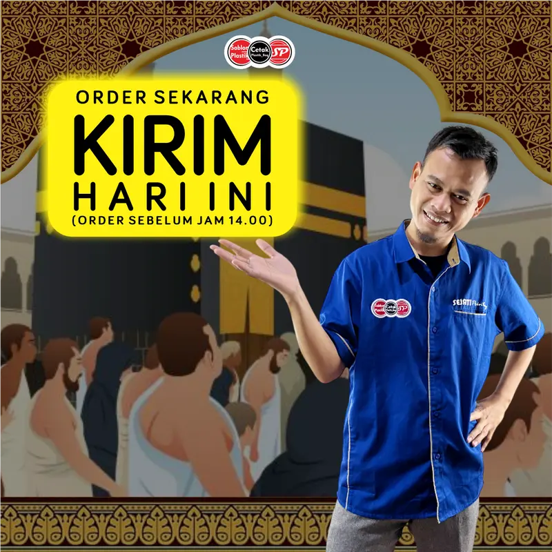 (Isi 50Pcs Size 15 x 22 & 20 x 30cm) Kantong Plastik Ibadah Haji, Umroh, Lebaran Haji | Kantong Plastik Souvenir Haji & Umroh, Kemasan Parcel Haji Hitam 5