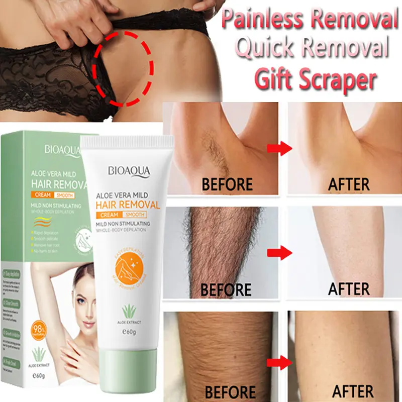 Permanent Hair Removal Cream Aloe Vera Depilatory Products Armpit Arm Hand Legs Painless Effective Remover Body Skin Care Beauty