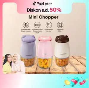 (ISCHAINDYOFC) Samono (300 ml) Food Processor penghalus daging dan sayuran [SW-MC200} Mesin Penggiling Pisau Portable Stainless