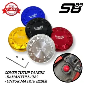Cover Tutup Tangki Motor Merek Original SPEEDBOOST89 Cnc Import Untuk Motor Bebek Matic Vario Beat
