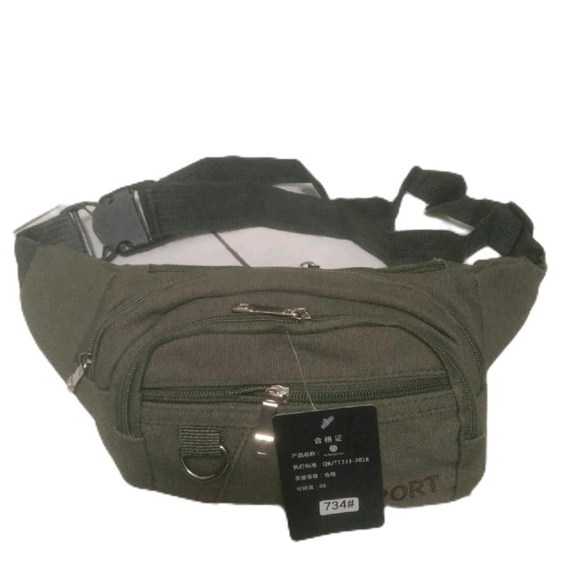 Tas pinggang waist bag kanvas import terbaru 2024 Hitam 1