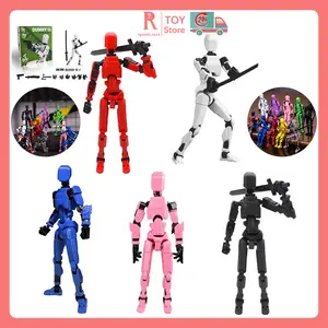 Set Lucky 13 Articulated action figure 3D Puzzle DIY Blok bangunan Mainan  Cetak 3D/ Penuh Dummy 13 Action Figure/Dengan 4 Senjata dan 3 Bentuk Tangan