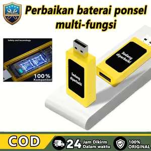 Alat Perbaiki Baterai HP USB Battery Repairer untuk Memulihkan & Memperpanjang Umur Baterai Smartphone Tablet dan Laptop Perangkat Restorer Baterai 1PC Kompatibel dengan Berbagai Perangkat