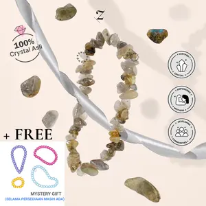 Zupazupazuu Myriad Crystal Bracelet - Gelang Crystal Gemstone 6mm Wanita Pria Rose Quarts Amethyst Citrine