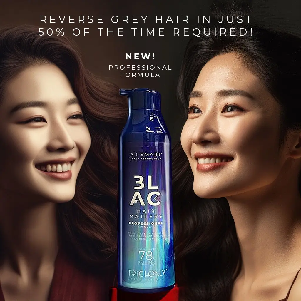 TrichOnly Black Hair Matters Grey Hair Reverse Upgraded Ultra Professional Treatment Shampoo 200ml Shampoo Haircare