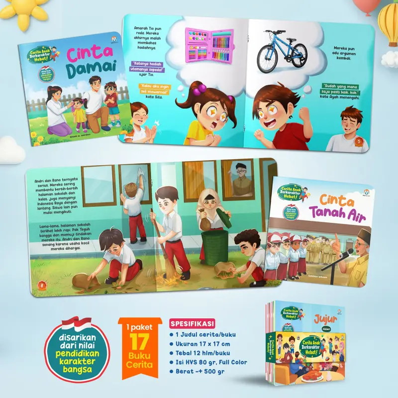 (isi 17 buku) Seri Cerita Anak Berkarakter Hebat - Ziyadbooks - Laris Maris 7