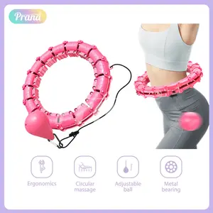 PRANA 24 Knots Massage Hula Hoop Portable / Smart Hula Hoop Ring Adjustable Knots  Alat Latihan Otot Perut Indoor Outdoor PN-FBB5051