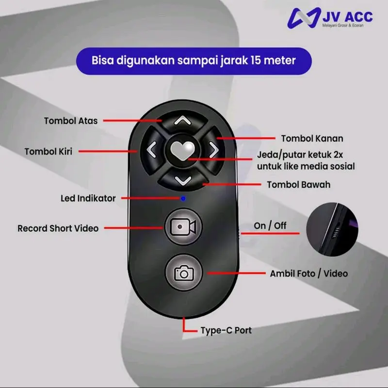 Remote Bluetooth RNVN untuk Semua HP Android - Aman - Smartwatch 0