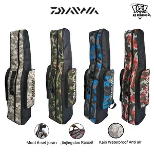 Tas Pancing Daiwa Jumbo Loreng Waterproof Ukuran 80/100/120 Cm - Muat 4 Set Ransel