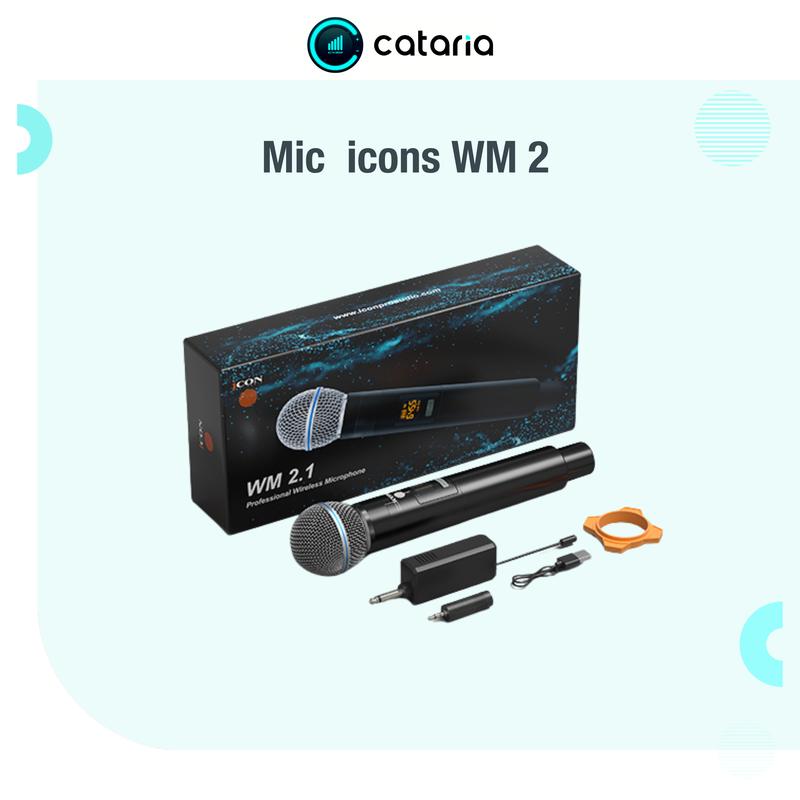 Cataria Micro Không Dây Icon WM 2 - Mic Cầm Tay Hát Livestream Thu Âm Karaoke Vocal Microphone WM2 Chất Lượng Âm Thanh Cao Cấp Kết Nối Không Dây Ổn Định Dễ Dàng Sử Dụng