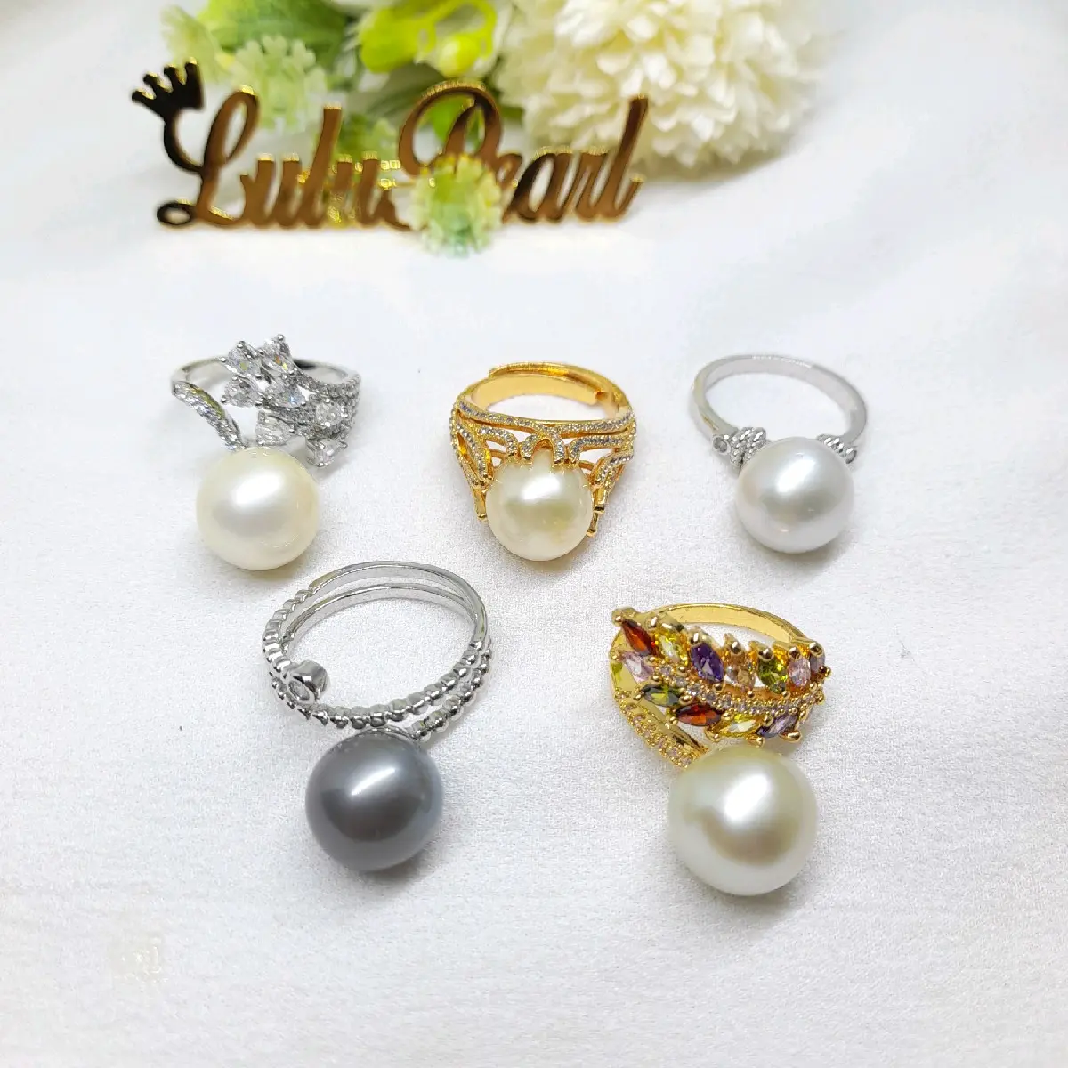 Lulu Pearl Mutiara Lombok  - Cincin Cantik Mutiara Air Laut Asli | Model Random Pilih Dilive