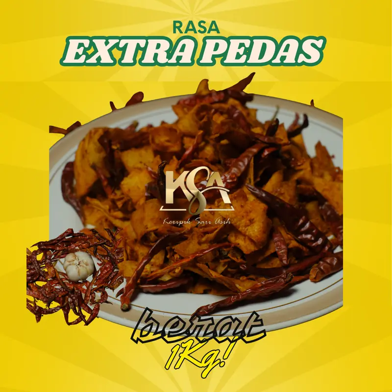 1kG keripik kriwil pedas LEVEL 10 EXTRA PEDAS Daun Jeruk Food Snacks Cemilan Kering Kerupuk snack jadul 4
