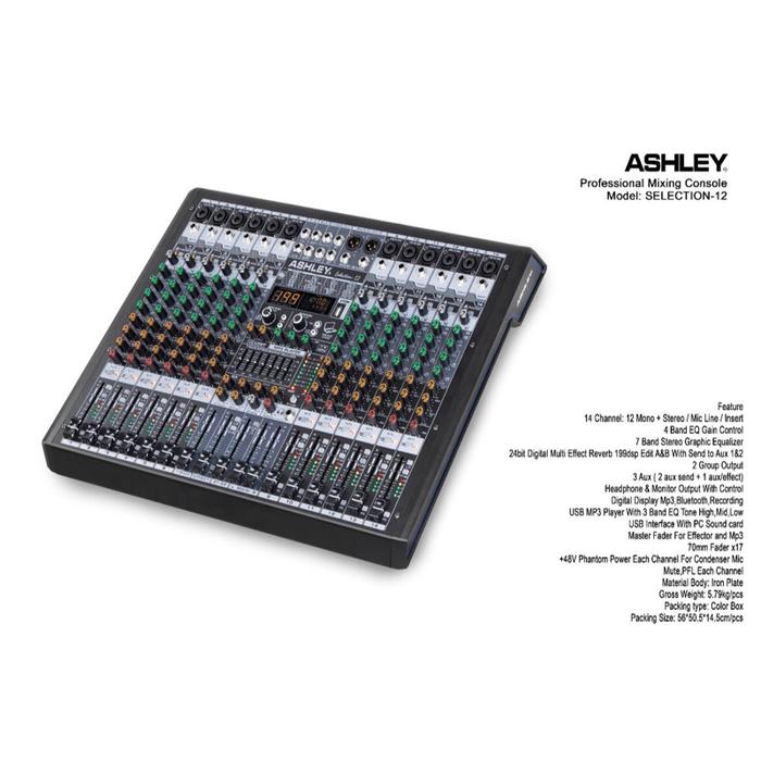 Gambar Mixer Ashley Selection 12 Original 12 Channel Features 12 Channel dari Mellzu Store Kota Administrasi Jakarta Barat Tokopedia