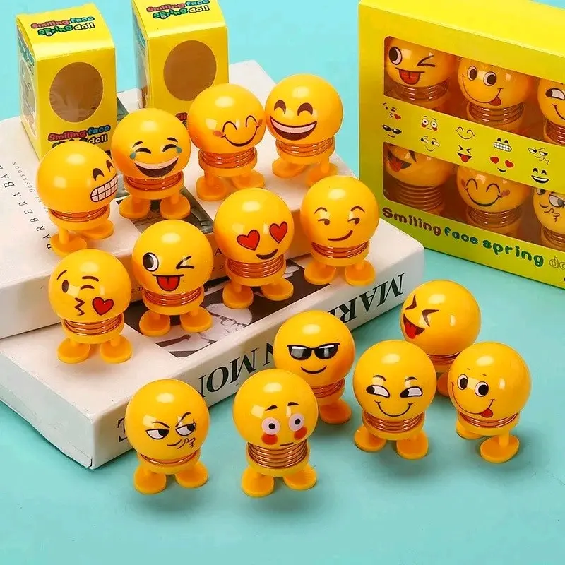 PCS BONEKA EMOTICON LUCU / HIASAN DASHBOARD/PAJANGAN LUCU /AKSESORIES MOBIL /BONEKA PEER GOYANG EMOJI kualitasa bagus 100% real pict