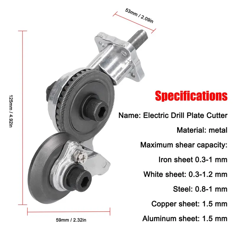 ✦Ready ya cod✦Adapter Mesin Bor Pemotong Plat Seng Tipis Adaptor Bor Gunting Plat Tipis Converter Bor Jadi Gunting Seng Electric Drill Refitting Plate Shears Adaptor Ke Bor Jadi Gunting Seng Electric Drill Plate Cutter Attachment Metal Sheet Cutter N 7