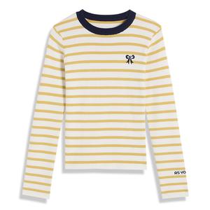 Áo Len Dệt Kim, Họa Tiết Sọc, Cổ Tròn, In Hình, Dài Tay, Dành Cho Nữ, Trang Phục Mùa Thu Và Mùa Đông, Phong Cách Thường Ngày Thiết Kế Vừa Vặn, Áo Cỡ Nhỏ 8613 #