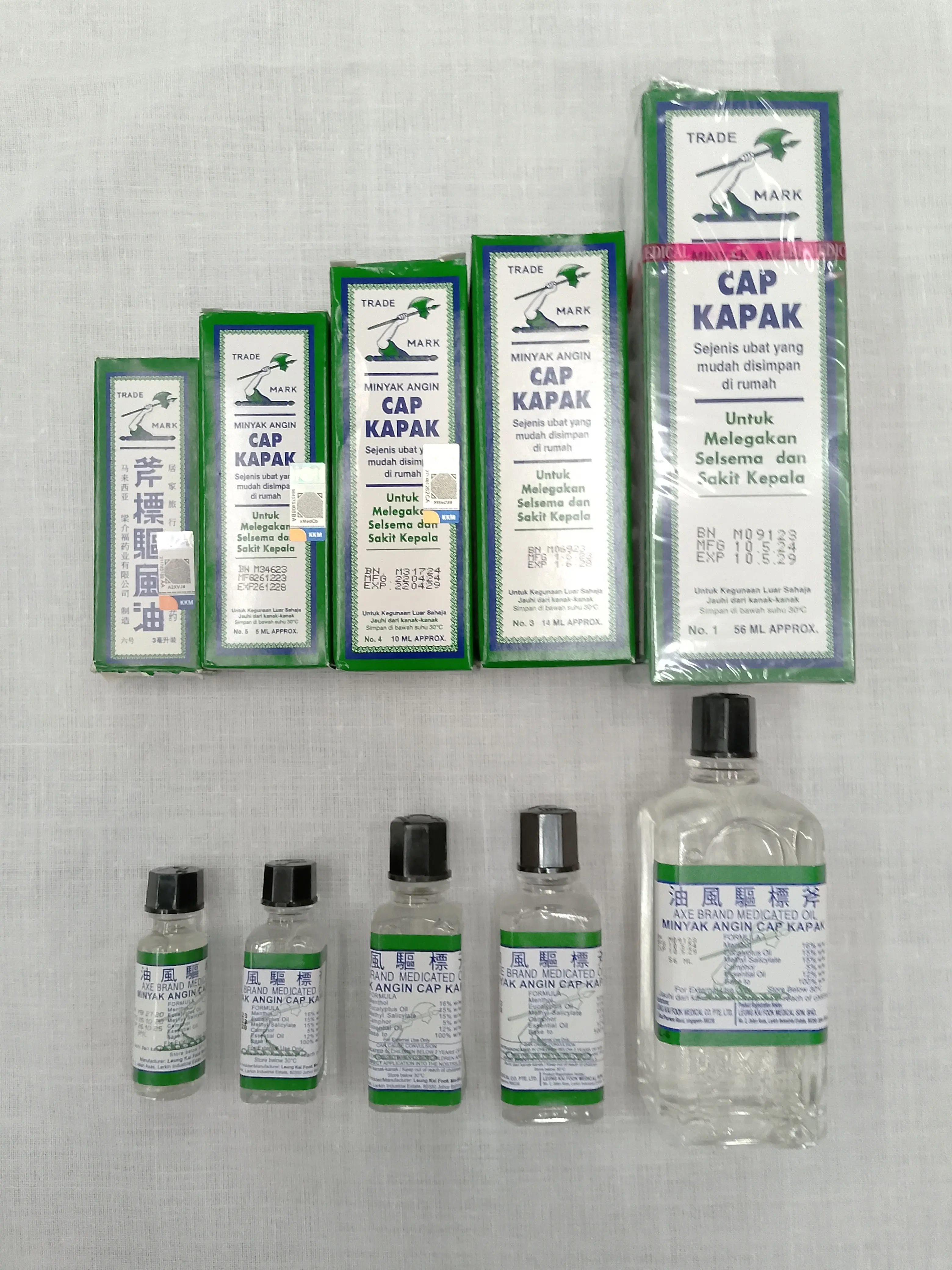 Minyak Angin Aromaterapi Cap Kapak kegunaan luaran tubuh melegakan