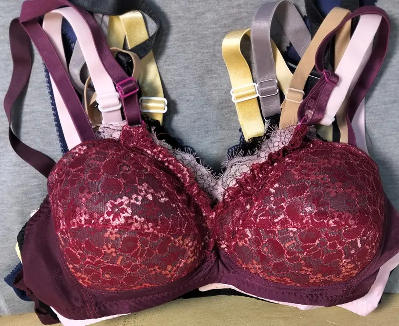 Grosir BH Bandung 2pcs&4pcs - Bra Wanita Berkualitas Busa Tipis Tanpa Kawat Pink Renda 0