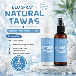 Deo Spray Natural Tawas Non Alkohol 50ml Tawas Organik Anti Bau Badan