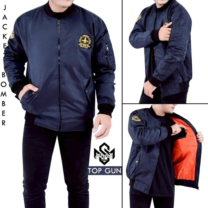 Jaket Bomber Ekslusif Oria Path Taslan Waterproof Casual Formal Keren 7