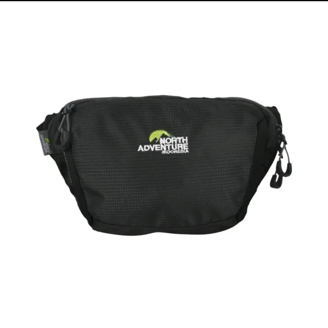 Waistbag Tasslempang Bahu Northon North Adventure Hitam Pinggang Hitam Pinggang Street Style Tak Ada Pria