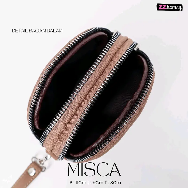 MISCA POUCH By Zzhomey Dompet koin mini resleting wanita lucu 2 ruang kekinian 1