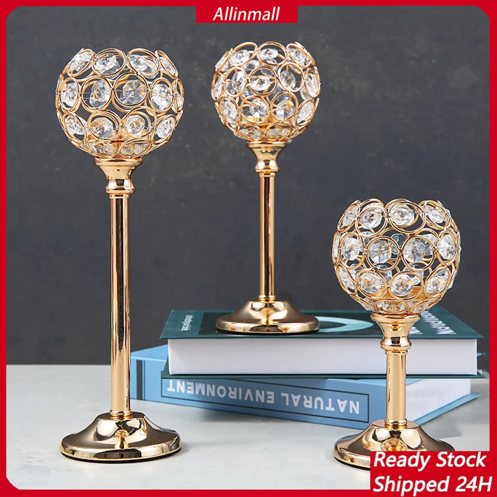 【Stok sudah siap】3 Height Kristal Candelabra Ornamen Dekorasi Kreatif Emas Dekorasi Rumah Cahaya Lilin Makan Malam Alat Peraga Pernikahan 3 Height Golden Crystal Emas Candle Holder Dekorasi Rumah Cahaya Lilin Makan Alat Peraga Dekorasi Makan Malam Ornamen