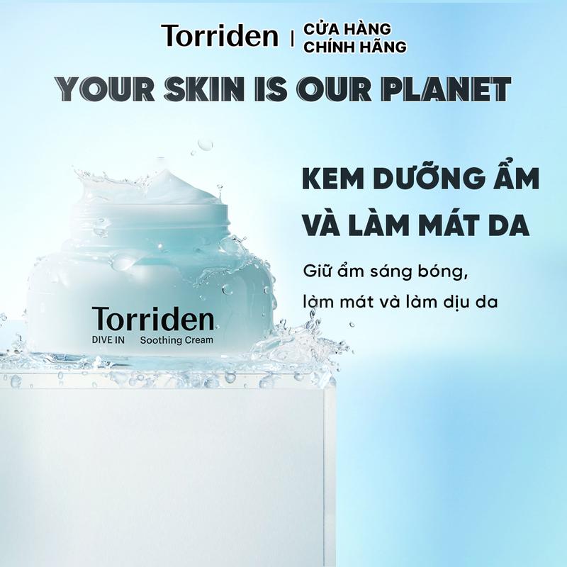 Kem Dưỡng Soothing Cream Torriden Dive In 100ml Hỗ Trợ Dưỡng Ẩm Làm Mát Da *