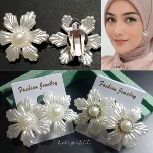 •Azkayra• Anting Jepit Hijab / Anting Klip Elegan / Earring (1 pasang)