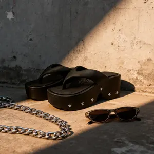 Sandal Wanita Sandal Jepit Wedges Premium Antislip Kekinian Karet EVA Empuk