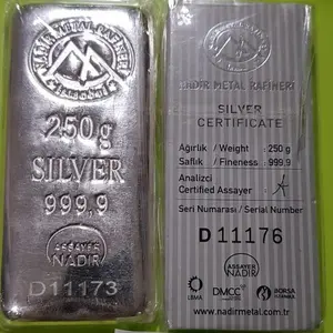 Perak Batangan Nadir 250 gr Silver Bar Turki LBMA not Koin RCM Srh Imn