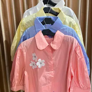 Laura Blouse Crop Kemeja Cotton Candy