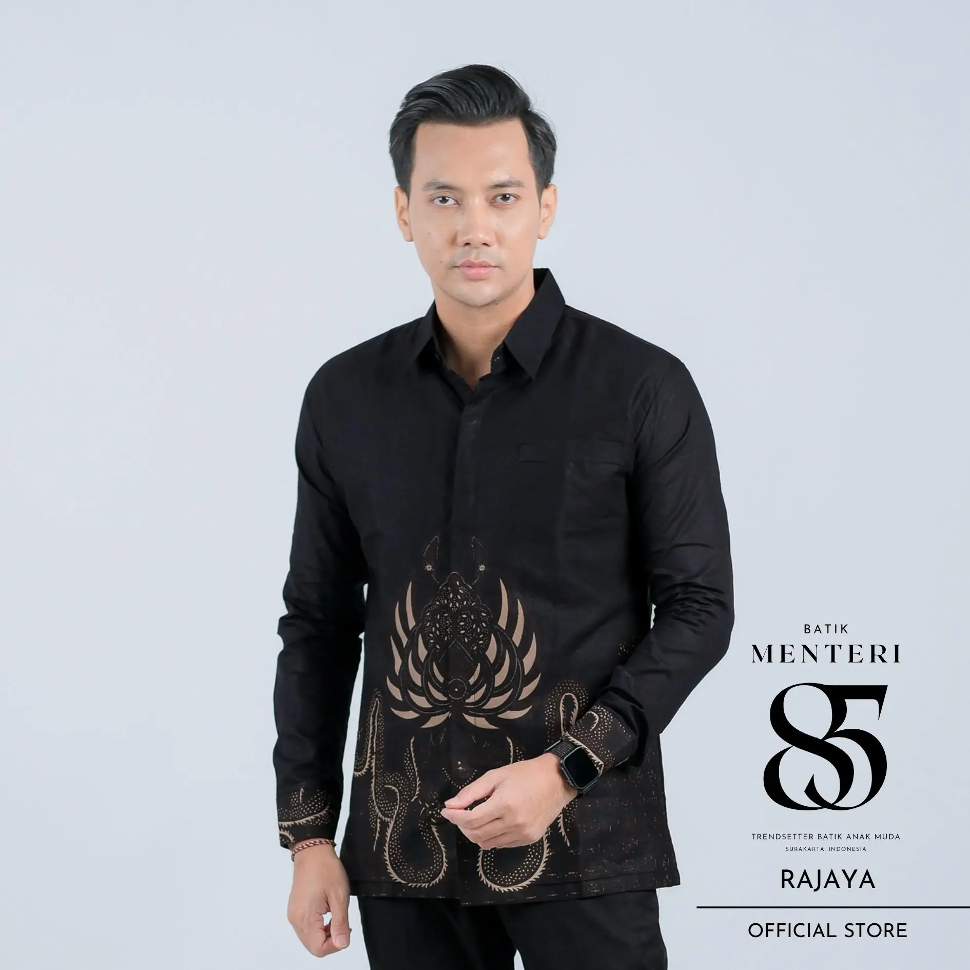 Batik Menteri 85 Motif Rajaya Batik Kerja Kondangan Kemeja Batik Slimfit Lapis Furing