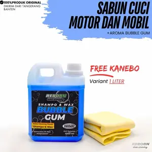 Shampo & wax Bubblegum 1 Liter  ( free kanebo ) by reborn auto detailing