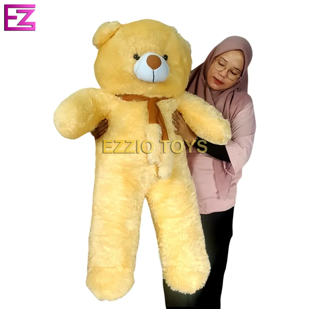 Boneka Teddy Bear Beruang Besar syal telapak size Big Extra Large JUMBO Chubby Ukuran 1,2 Meter Murah SNI Doll Dolls Toys
