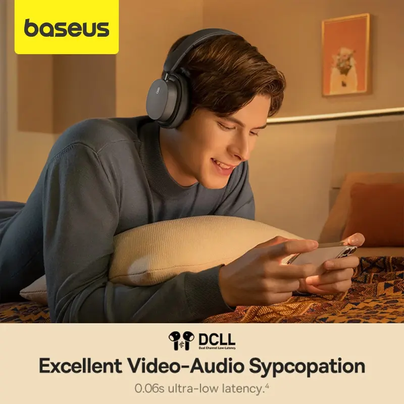 [NEW PRODUCT] BASEUS Bowie D05 ENC Foldable Playing Time up to 70 jam  3D Audio Stereo Bass | Wireless Headphone Gaming Utlra Low Latency  Bluetooth 5.3 4