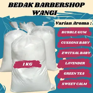 Bedak Kiloan Wangi (1 KG) Talc Aroma Pangkas Rambut Barbershop dan Salon Murah, Powder talek Harum Tahan Lama dan Lembut Banyak Varian Aroma Lavender/bubble gum/Cussons baby/green tea/Zwitsal baby/Sweet Calm. #viral #racuntiktok #sorotan penghilang Gatal