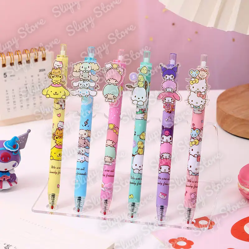 HOP Bolpen Pen Pulpen Kuromi Cinnamoroll Twin Stars Hello Kitty Pompompurin Pochacco TUMPUK