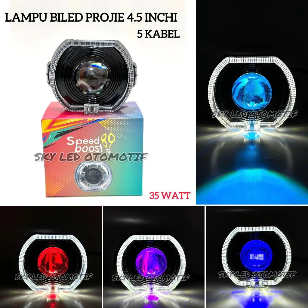 PREMIUM Projie Biled Ala Ala Cut Off 4,5inc Body Hitam 35 wattt Shroud Devil Waterproof SPEEDBOOST89