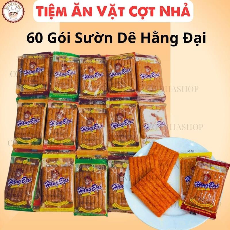  Combo 60 Gói Sườn Dê Nướng Cay Cay Hằng Đại Gói Mini - dai dai cay cay ngọt ngọt thơm thơm 
