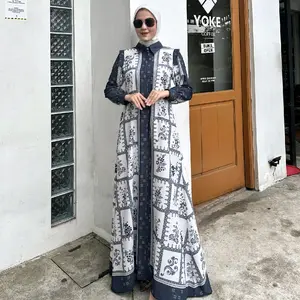 Naura Gamis By Jelita Elegant Cantik Manis dengan Desain Bunga Elegan dan Warna Netral untuk Tampilan Mewah