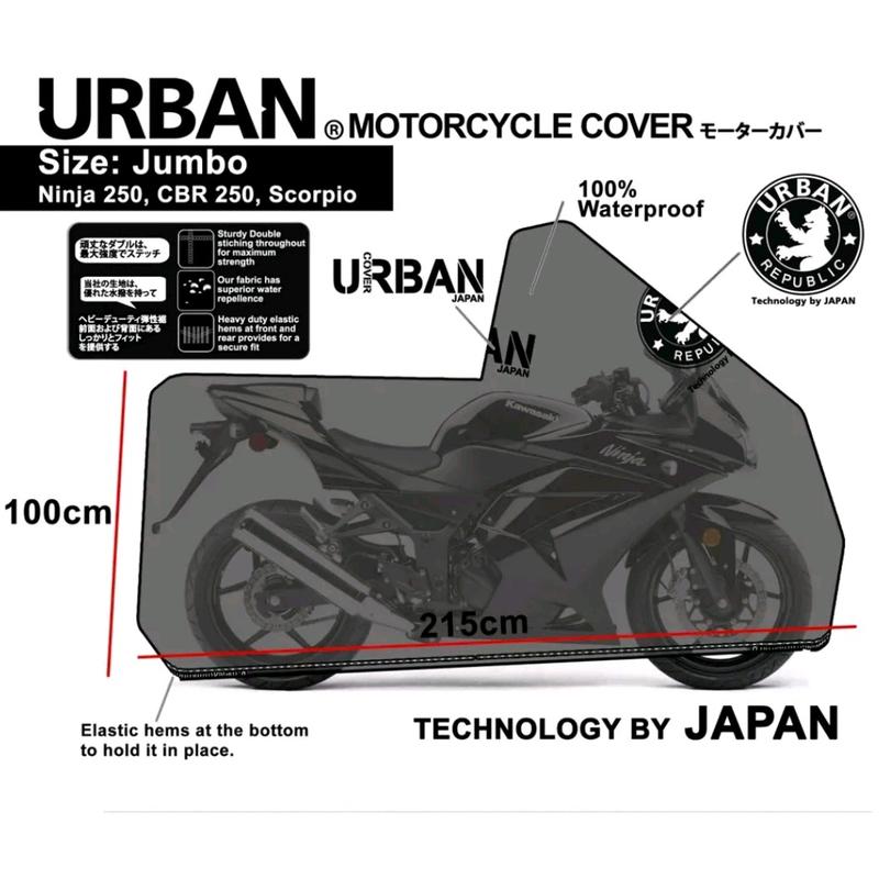 COVER MOTOR UKURAN JUMBO DAN STANDAR URBAN TERMURAH Motorcycle 3