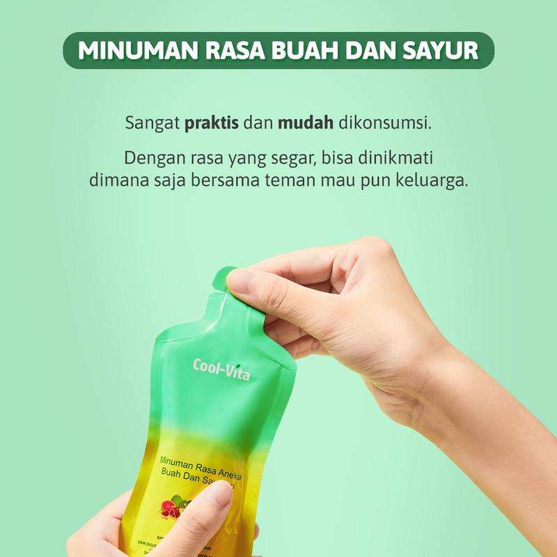 [4T+1]  40 Tablet (4 Tube) Coolvita Collagen Effervescent (1 Tube @10 Tablet) + 1 Pouch Minuman Rasa Buah dan Sayuran 5