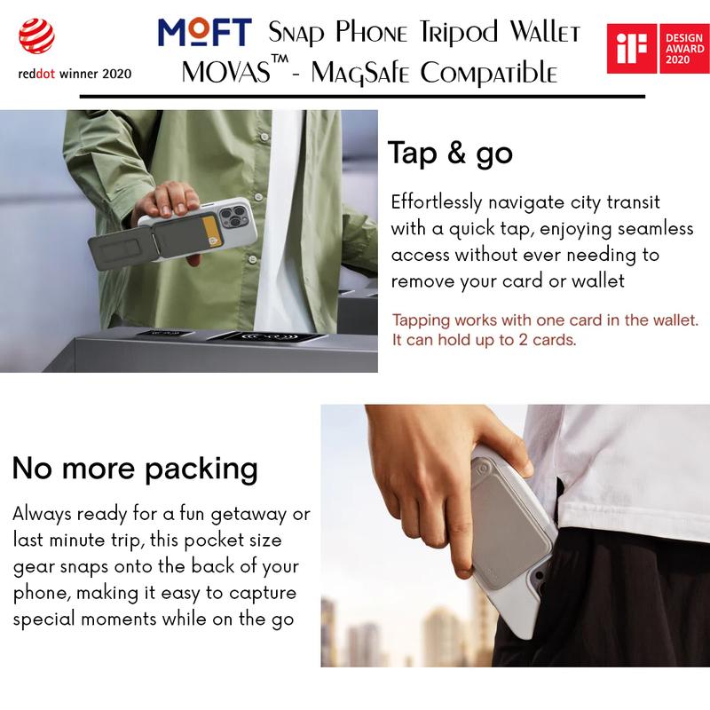 MOFT Snap Phone Tripod Wallet Stand MOVAS - MagSafe Compatible 1