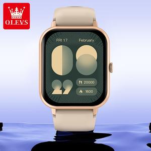 OLEVS Smart Watch For Men And Women Original Branded Waterproof YZL8203 Device Wearable Yellow Smartphone with Supplier Warranty