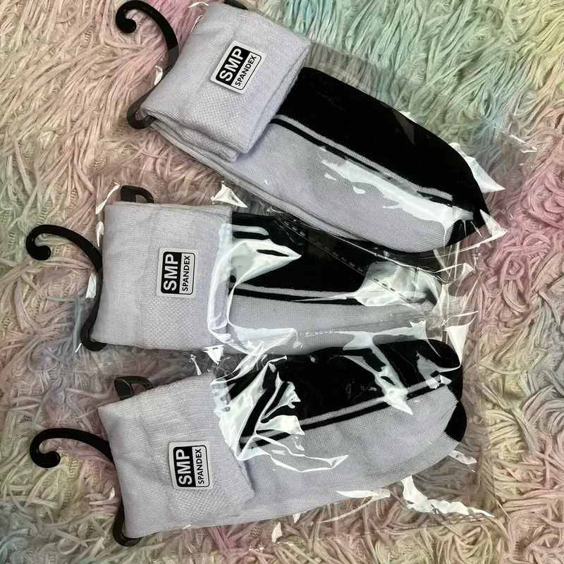 kaos kaki sekolah SD SMP SMA anak Remaja pendek Computer tebal Hitam Putih Fashion 6